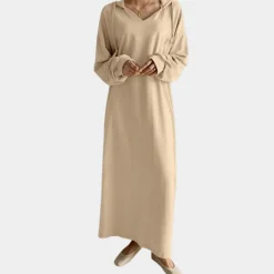 Jurken & Jumpsuits Dames*Nienke - Comfortabele zomerse damesjurk met capuchon