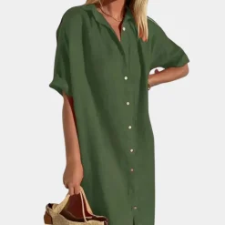 Jurken & Jumpsuits Dames*Nienke - Zomerse overhemdjurk voor dames