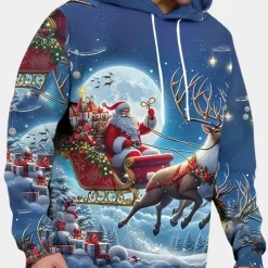 Jassen Heren*NIKLAUS - Comfortabele Zomer Hoodie voor Heren Blauw