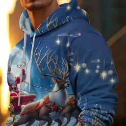 Jassen Heren*NIKLAUS - Comfortabele Zomer Hoodie voor Heren Blauw