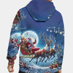 Jassen Heren*NIKLAUS - Comfortabele Zomer Hoodie voor Heren Blauw