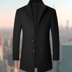 Leren Jassen Heren|Jassen Heren*NIKOLAOS - Nette lange jas voor heren