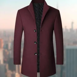 Leren Jassen Heren|Jassen Heren*NIKOLAOS - Nette lange jas voor heren