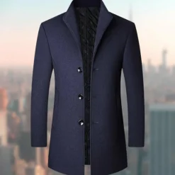 Leren Jassen Heren|Jassen Heren*NIKOLAOS - Nette lange jas voor heren