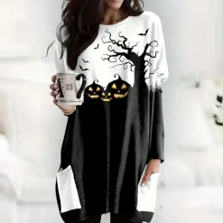 Truien & Vesten Dames*Nikolett - Lichte Zomer Halloween Sweatshirt voor dames
