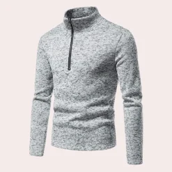 Truien & Vesten Heren*Nils - Lichte zomerse herensweater met ritskraag