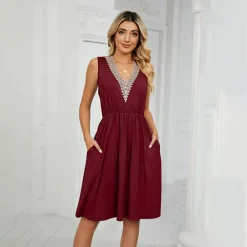 Jurken & Jumpsuits Dames*NOELIA - Luchtige casual v-hals zomerjurk