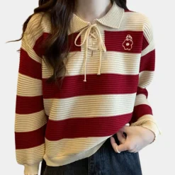 Truien & Vesten Dames*NOELY - Modieuze Lente/Zomer Trui voor Dames Rood