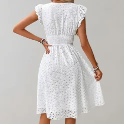 Jurken & Jumpsuits Dames*Noki - Luchtige zomerjurk voor dames Wit