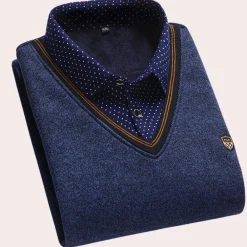 Truien & Vesten Heren*Norbert - Luchtige zomertrui met overhemdkraag voor heren