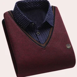 Truien & Vesten Heren*Norbert - Luchtige zomertrui met overhemdkraag voor heren