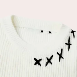 Truien & Vesten Heren*NORIEL - Klassieke Zomerse Trui voor Heren Wit