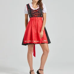Jurken & Jumpsuits Dames*Octavia - Elegante Zomerse Oktoberfest Dirndl voor dames Rood
