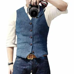 Truien & Vesten Heren*OLIVER - Elegant zomergilet voor heren