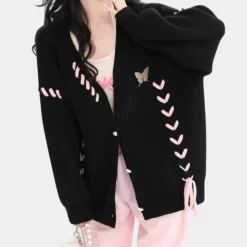 Truien & Vesten Dames*OLIVIA - Luchtig Klassiek Vest voor Dames - Zomereditie Zwart