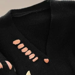 Truien & Vesten Dames*OLIVIA - Luchtig Klassiek Vest voor Dames - Zomereditie Zwart