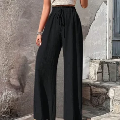 Broeken & Rokken Dames*Olivia - Modieuze Zomerbroek Met Wijde Benen voor dames