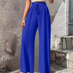 Broeken & Rokken Dames*Olivia - Modieuze Zomerbroek Met Wijde Benen voor dames