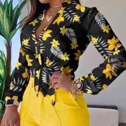 Sets Dames*Ora - Verfrissende zomerset met blouse en shorts voor de zomer