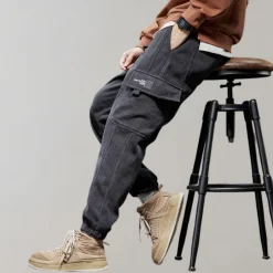 Broeken Heren*Osvald - Luchtige casual corduroy cargo broek voor heren - Zomereditie