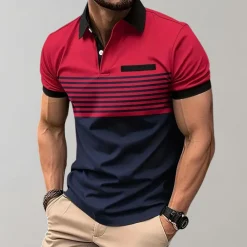Shirts Heren*Otha - Gestreept heren poloshirt voor de zomer