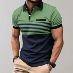 Shirts Heren*Otha - Gestreept heren poloshirt voor de zomer