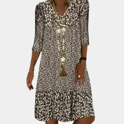 Jurken & Jumpsuits Dames*Ottilie - Zomerse Damesjurk midi