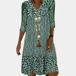 Jurken & Jumpsuits Dames*Ottilie - Zomerse Damesjurk midi