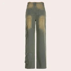 Broeken & Rokken Dames*Oversized cargojeans voor dames - Perfect voor de zomer Blauw