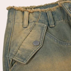 Broeken & Rokken Dames*Oversized cargojeans voor dames - Perfect voor de zomer Blauw