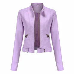 Leren Jassen Dames*OXANA - Lente/Zomer korte leren jas voor dames