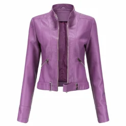 Leren Jassen Dames*OXANA - Lente/Zomer korte leren jas voor dames