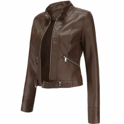 Leren Jassen Dames*OXANA - Lente/Zomer korte leren jas voor dames