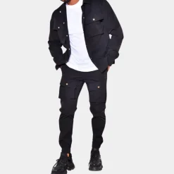 Sets Heren*Pasquale - Trendy zomers tweedelig cargopak voor heren