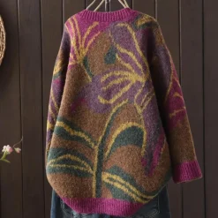 Truien & Vesten Dames*PATRICIA - Luchtige Gebloemde Zomertrui voor Dames Paars