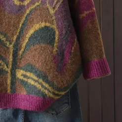 Truien & Vesten Dames*PATRICIA - Luchtige Gebloemde Zomertrui voor Dames Paars