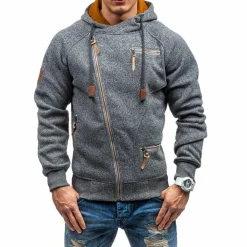 Truien & Vesten Heren*Paul - Luchtig fleece vest met capuchon voor heren, ideaal voor lente en zomer