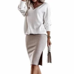 Sets Dames*Paulina - Elegante Zomerse Damestop en Rok Combo Wit