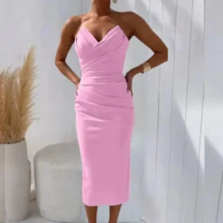 Jurken & Jumpsuits Dames*Paulita - Strapless zomerjurk voor dames - Perfect voor Lente en Zomer