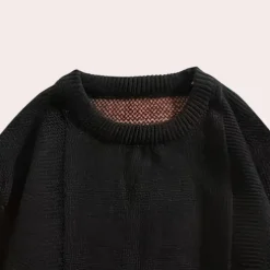 Truien & Vesten Heren*PAULO - Modieuze Zomerse Trui voor Heren Zwart