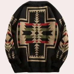 Truien & Vesten Heren*PAULO - Modieuze Zomerse Trui voor Heren Zwart