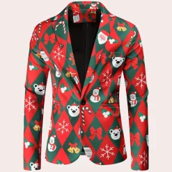 Jassen Heren*PAULOS - Trendy Zomerblazer voor Heren Rood