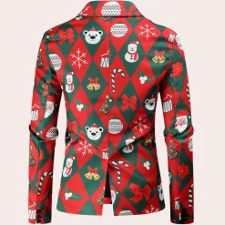 Jassen Heren*PAULOS - Trendy Zomerblazer voor Heren Rood