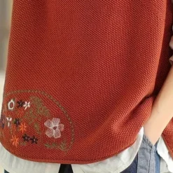 Truien & Vesten Dames*Penina - Elegant geborduurd damesvest met bloemen voor de zomer