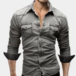 Shirts Heren*Percy - Stijlvol herenoverhemd met lange mouwen voor de zomer