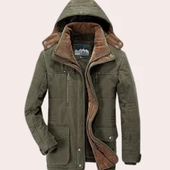 Jassen Heren*PETER - Warme Winterjas met Capuchon voor Heren