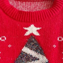 Truien & Vesten Dames*PHOEBIE - Geraffineerde Kersttrui voor Dames Rood