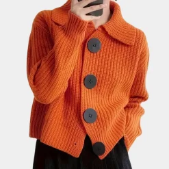 Truien & Vesten Dames*Pia - Elegant damesvest voor de zomer Oranje