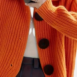 Truien & Vesten Dames*Pia - Elegant damesvest voor de zomer Oranje
