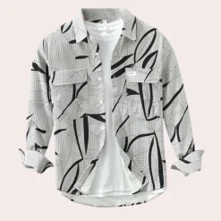 Shirts Heren*Piotr - Casual-Chic bedrukt poloshirt voor heren - Zomerse Stijl